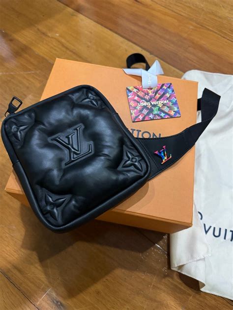 lv asymmetrical sling bag|LOUIS VUITTON Lambskin Puffer Asymmetrical Sling .